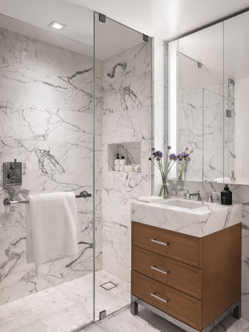 Unique Finishes - design of the primary and secondary bathrooms